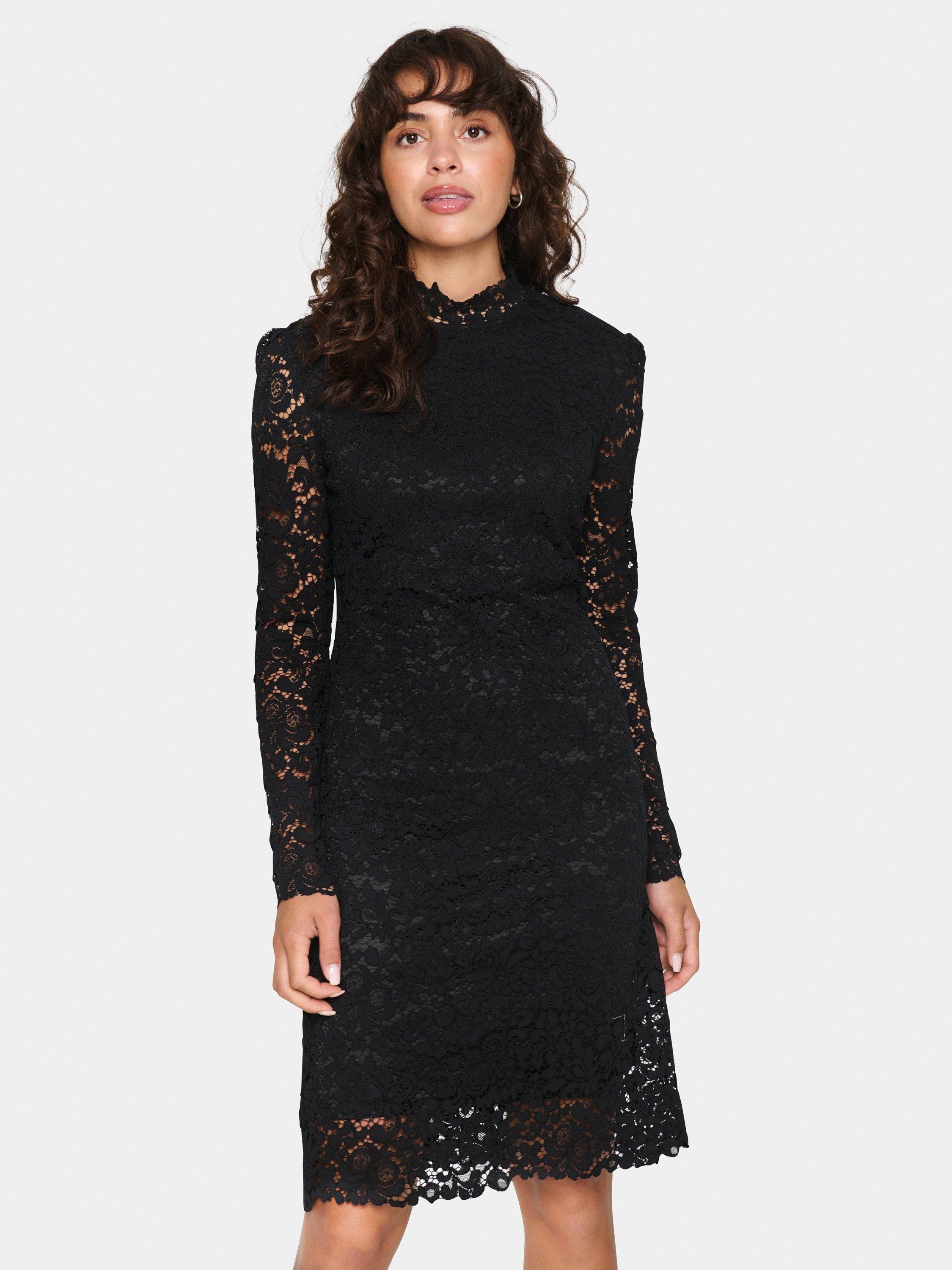 Saint Tropez Ganna Lace Cocktail Dress Black