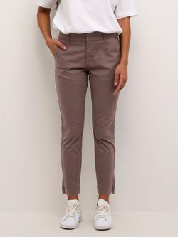 KAFFE Mette Cropped Tailored Trousers, Major Brown, Major Brown