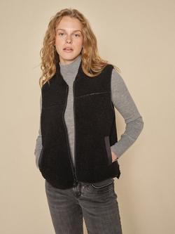 MOS MOSH Rowe Teddy Waistcoat, Black, Black