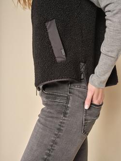 MOS MOSH Rowe Teddy Waistcoat, Black - view 2, Black