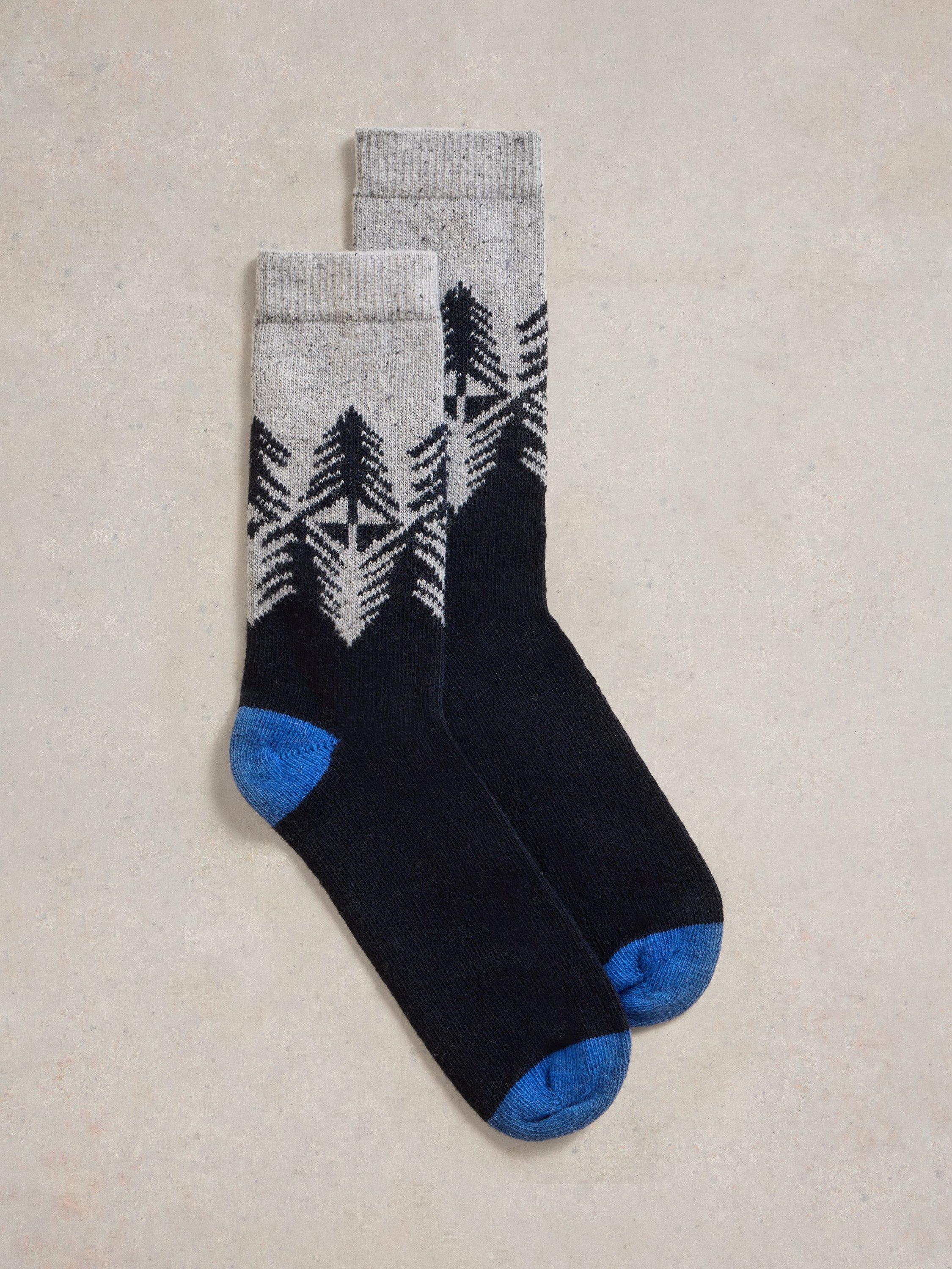 White Stuff Forest Print Socks, Multi