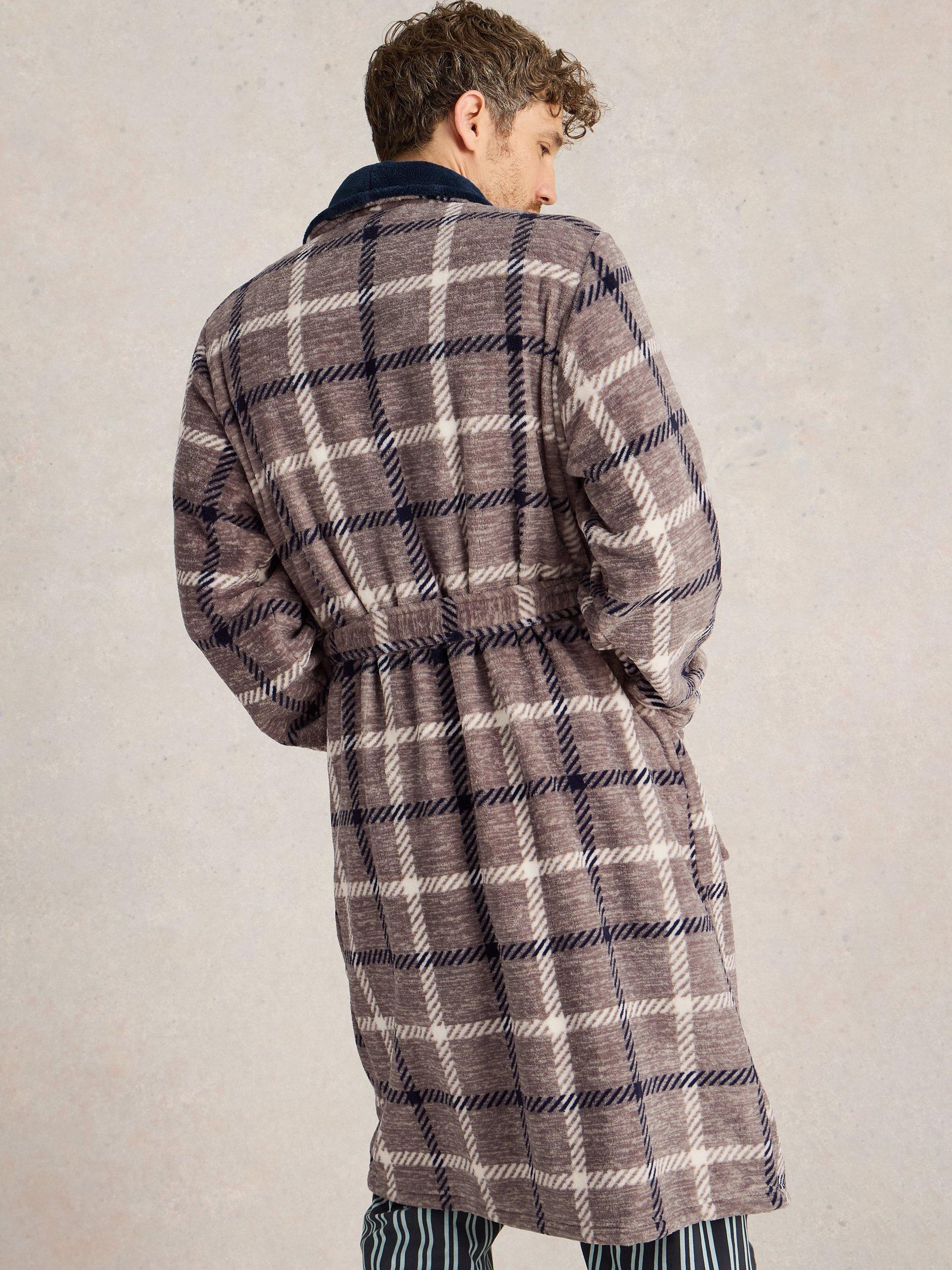 Product image 2 of 6, which shows White Stuff Check Robe, Grey Mlt, XXS
