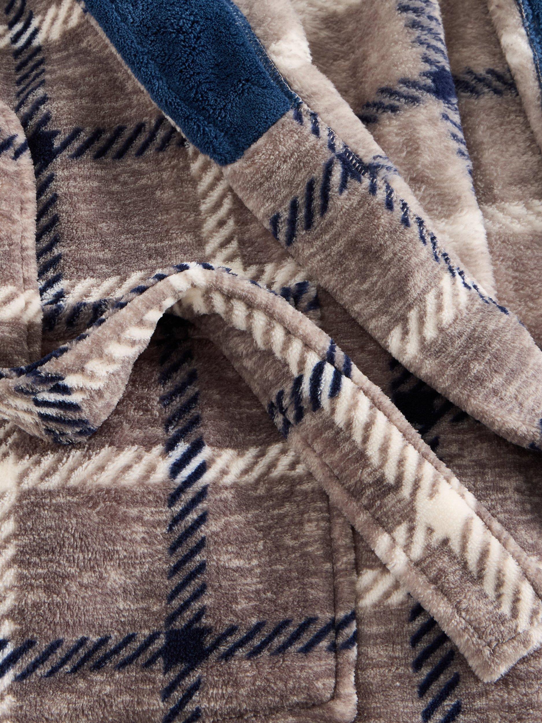 Product image 6 of 6, which shows White Stuff Check Robe, Grey Mlt, XXS