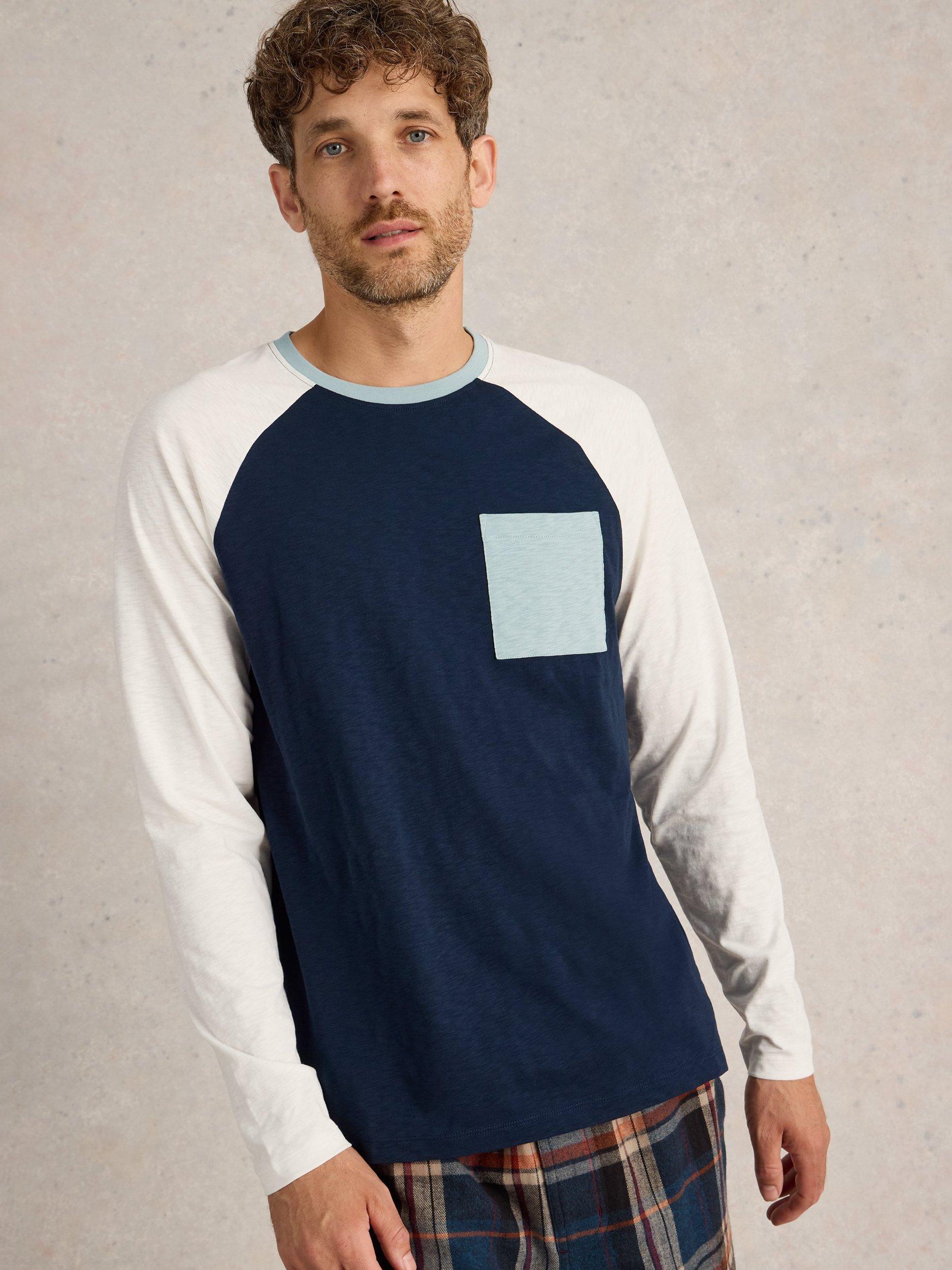 White Stuff Robbie Pocket Detail T-Shirt, Navy Multi