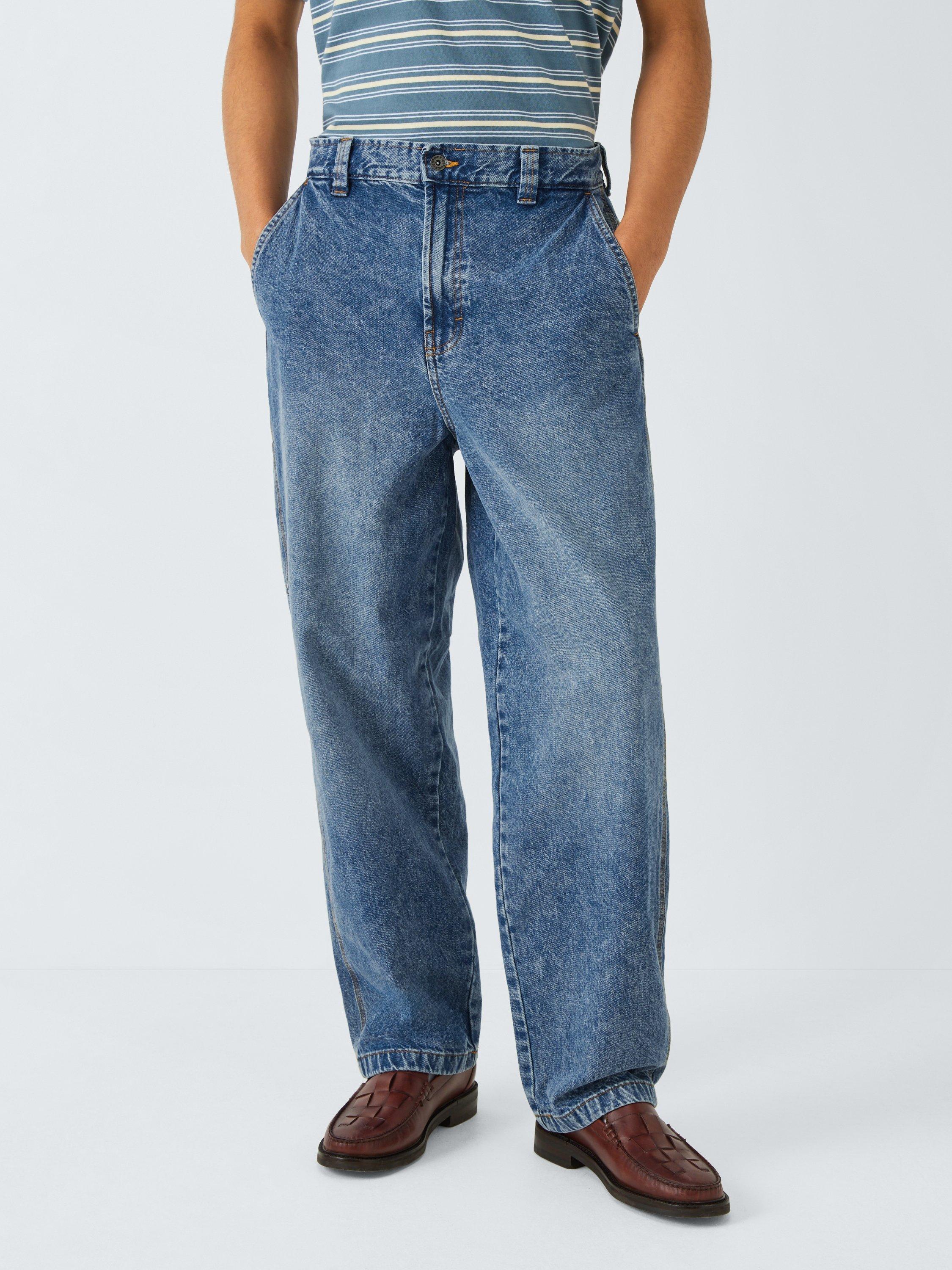 Product image 1 of 6, which shows Dickies Madison Baggy Fit Jeans, Rinsed Blue W/ Fade, 30R