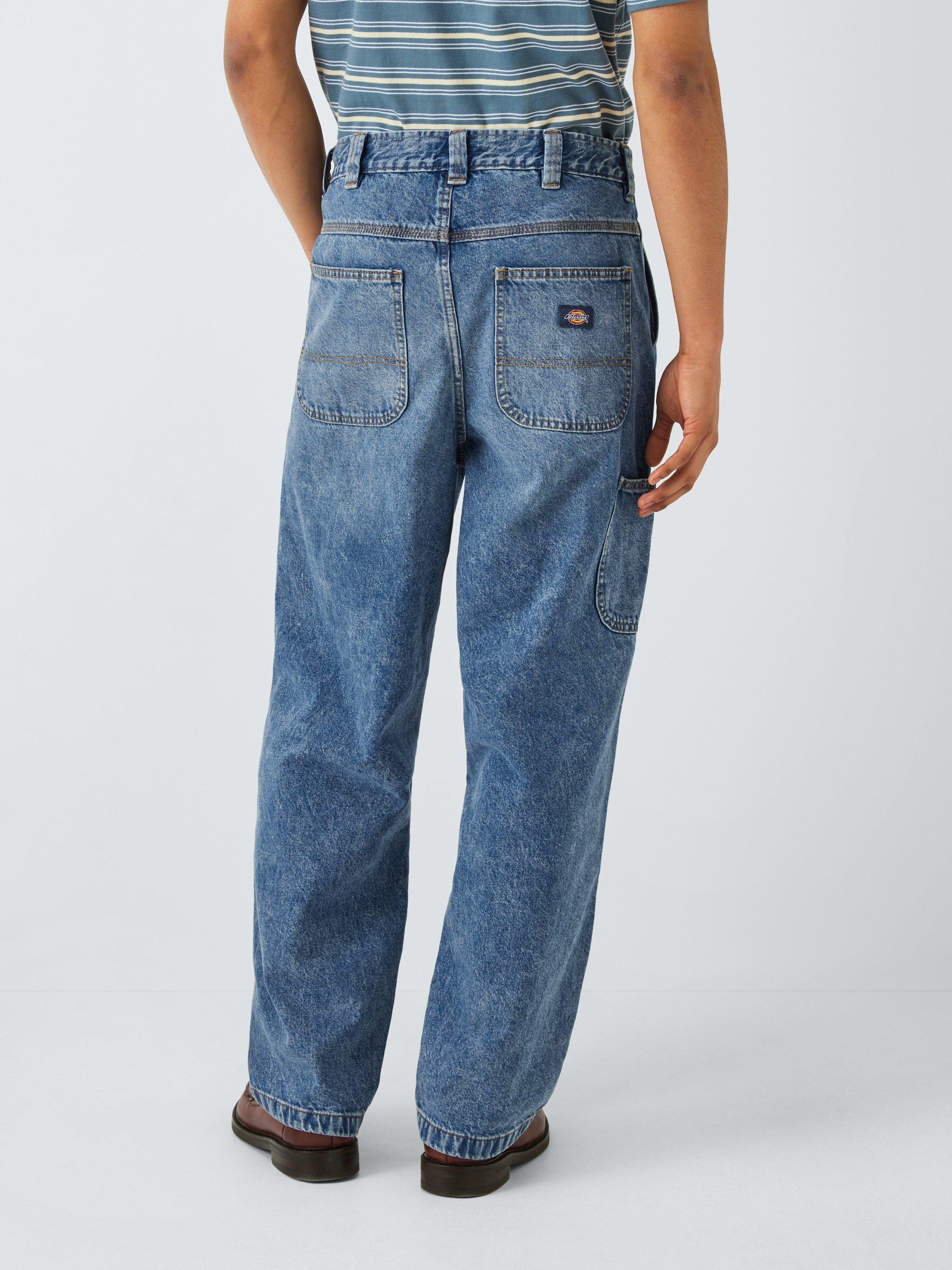 Product image 2 of 6, which shows Dickies Madison Baggy Fit Jeans, Rinsed Blue W/ Fade, 30R