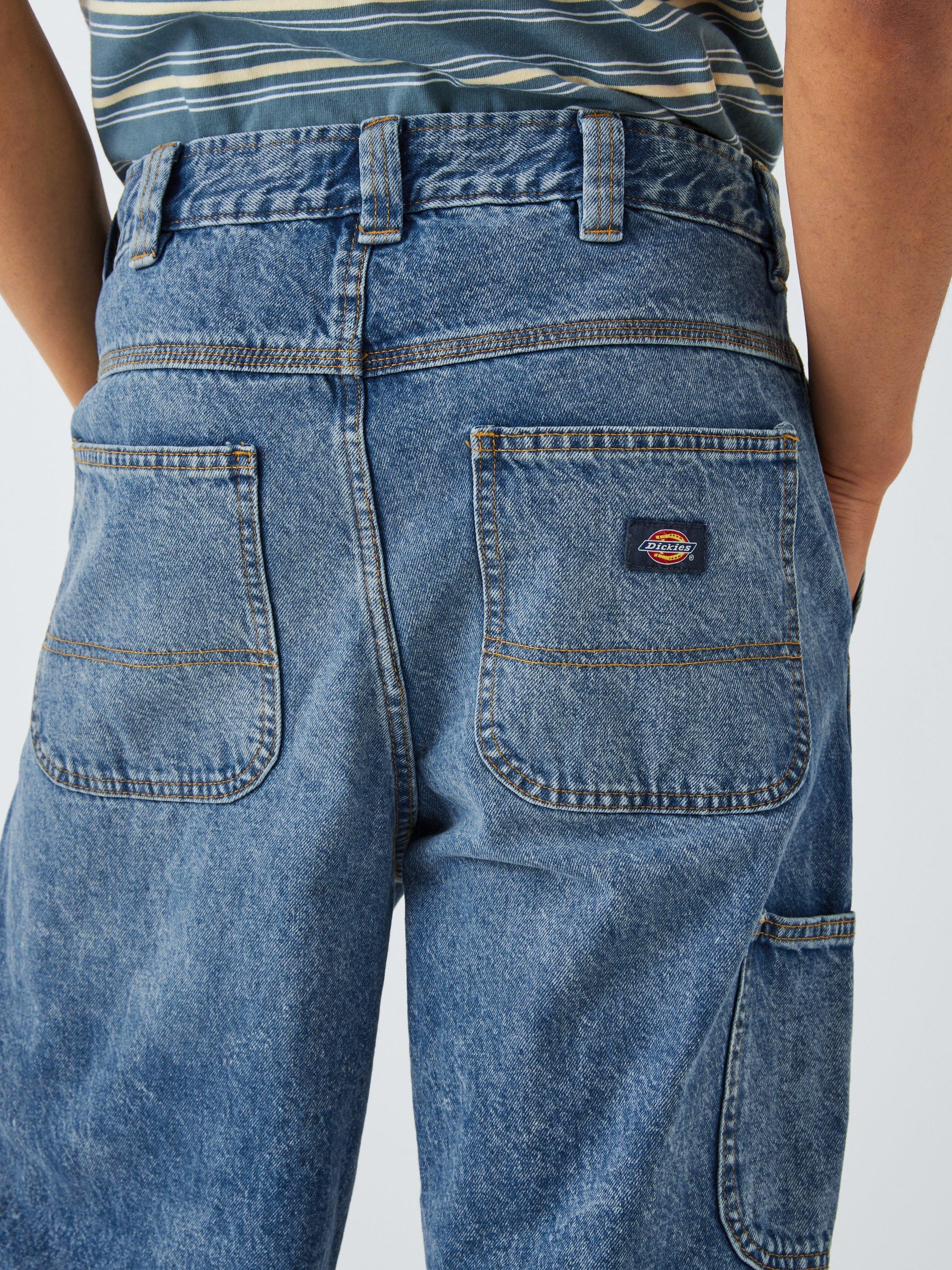 Product image 6 of 6, which shows Dickies Madison Baggy Fit Jeans, Rinsed Blue W/ Fade, 30R