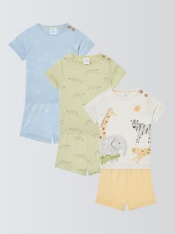 John Lewis Baby T-Shirt and Shorts Set, Pack of 3, Multi, Multi