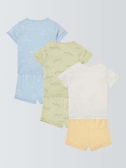 John Lewis Baby T-Shirt and Shorts Set, Pack of 3, Multi - view 2, Multi