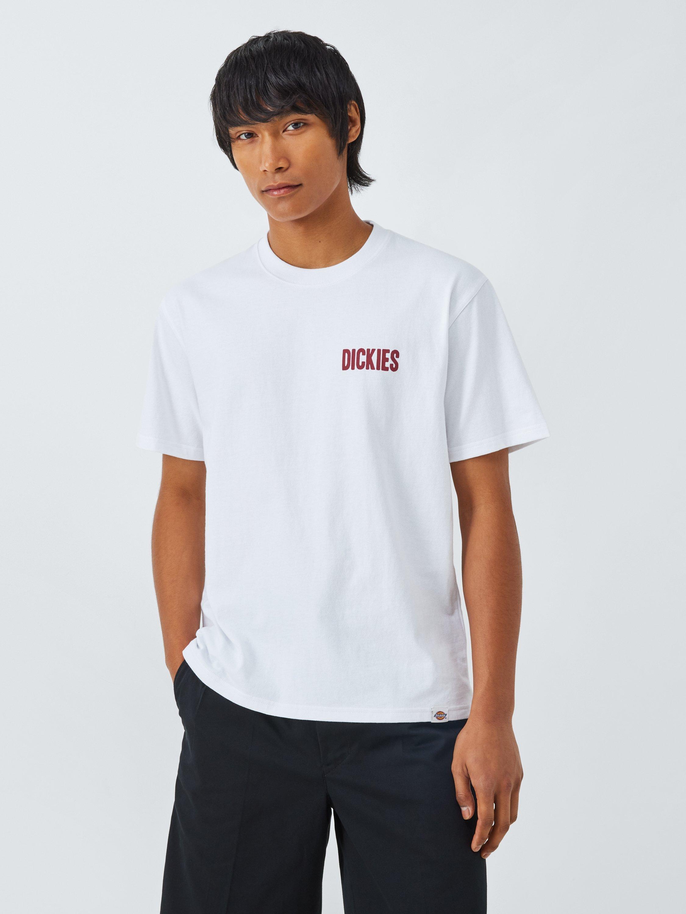 Product image 1 of 6, which shows Dickies Slacks Rally Cotton Regular Fit Short Sleeve T-Shirt, White, S
