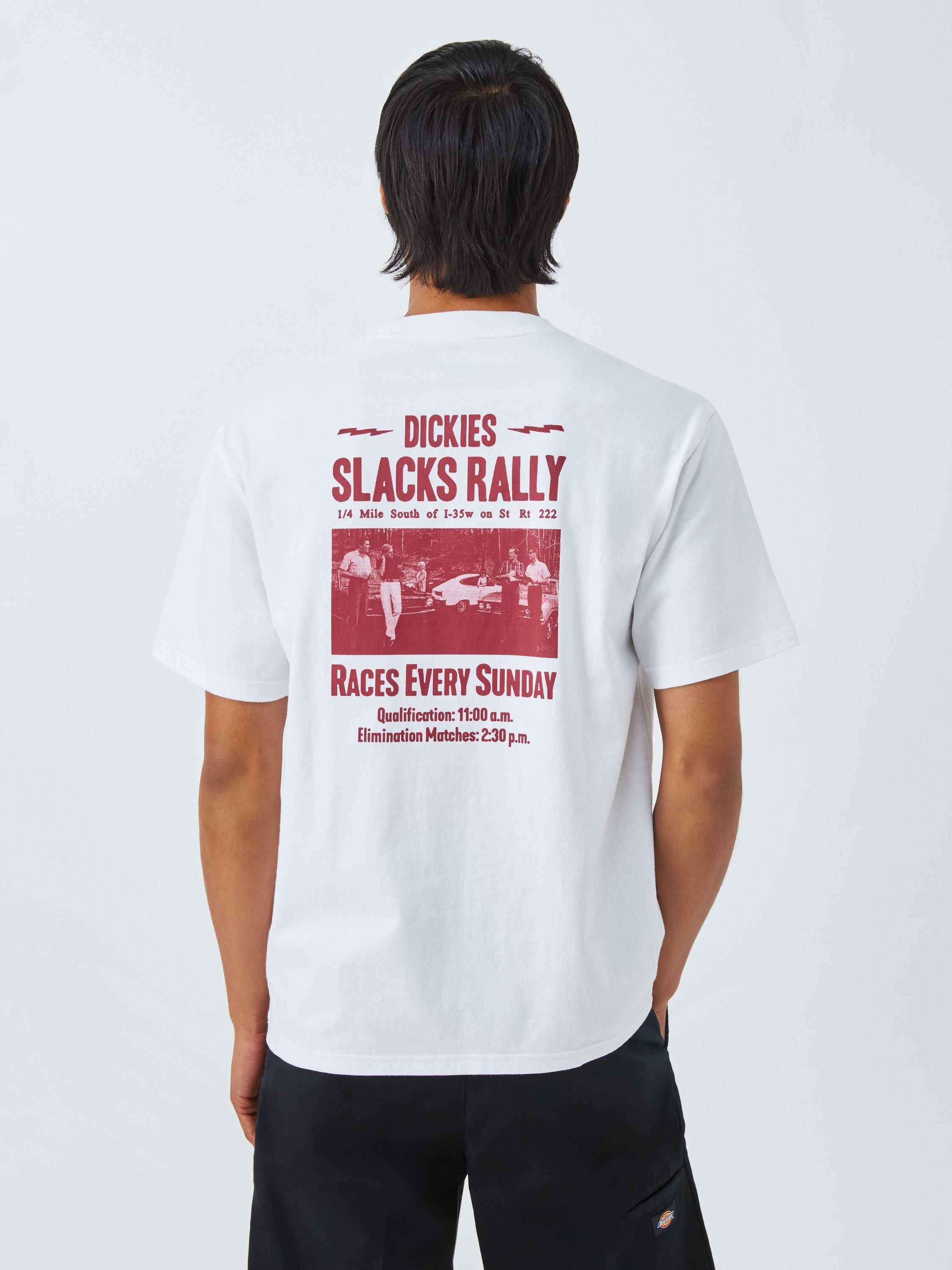 Product image 2 of 6, which shows Dickies Slacks Rally Cotton Regular Fit Short Sleeve T-Shirt, White, S
