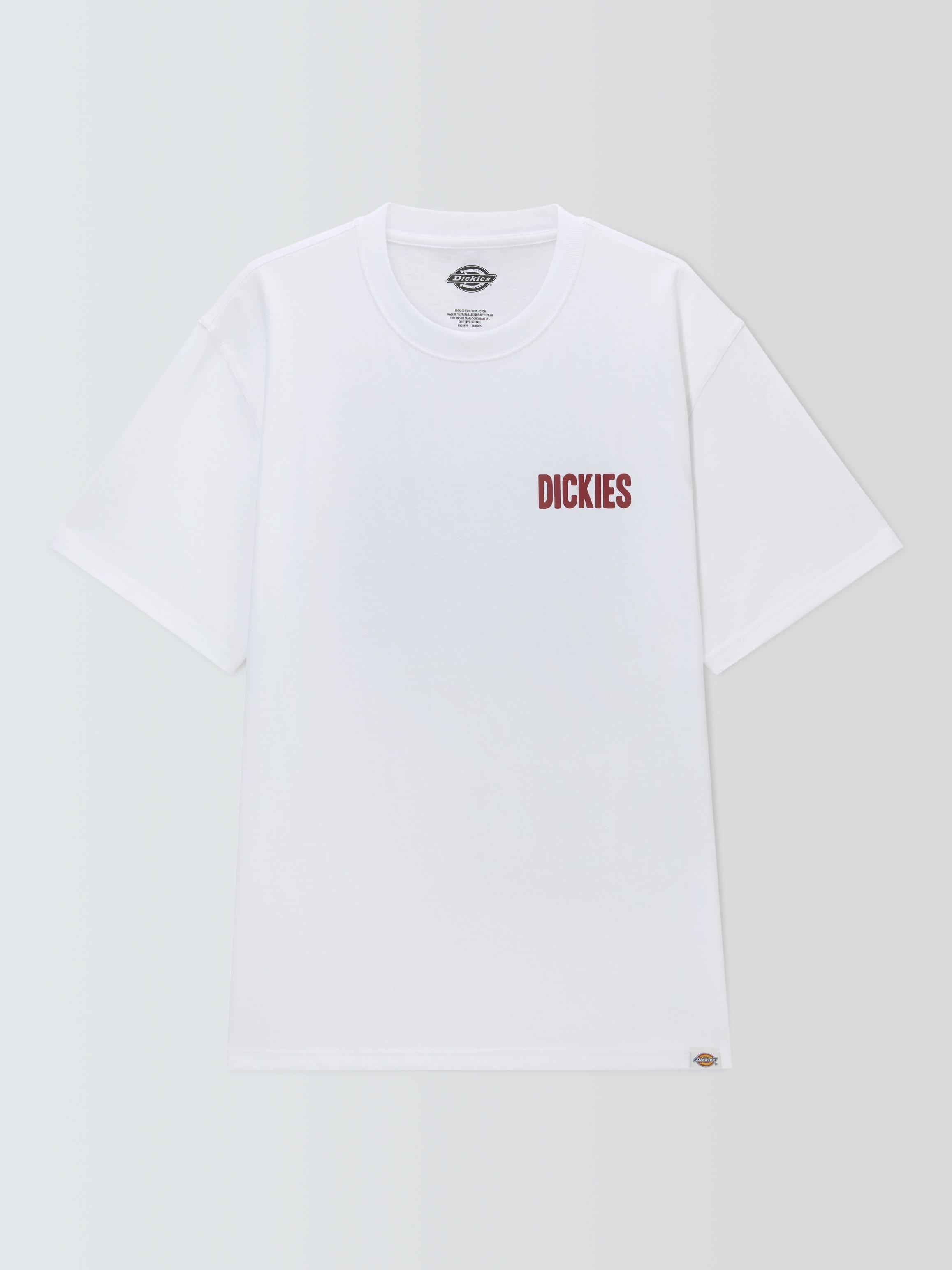 Product image 4 of 6, which shows Dickies Slacks Rally Cotton Regular Fit Short Sleeve T-Shirt, White, S