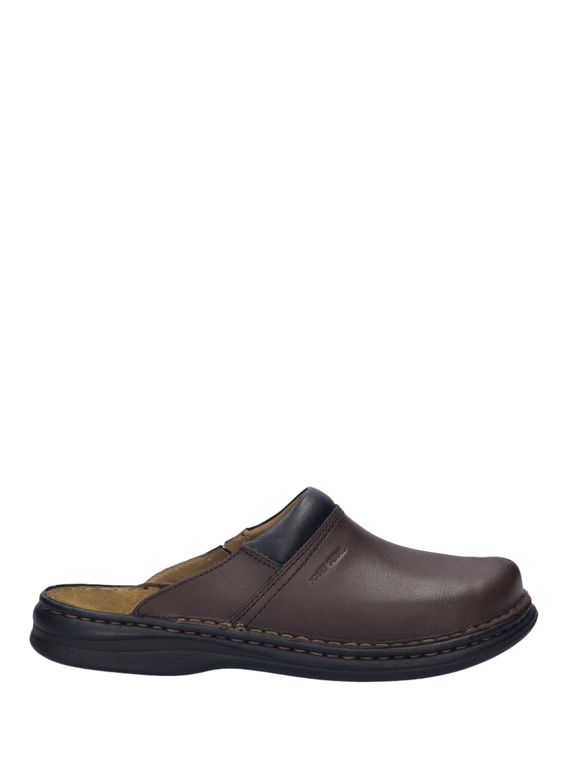 Josef Seibel Max 94 Leather Mule Clogs Dark Brown