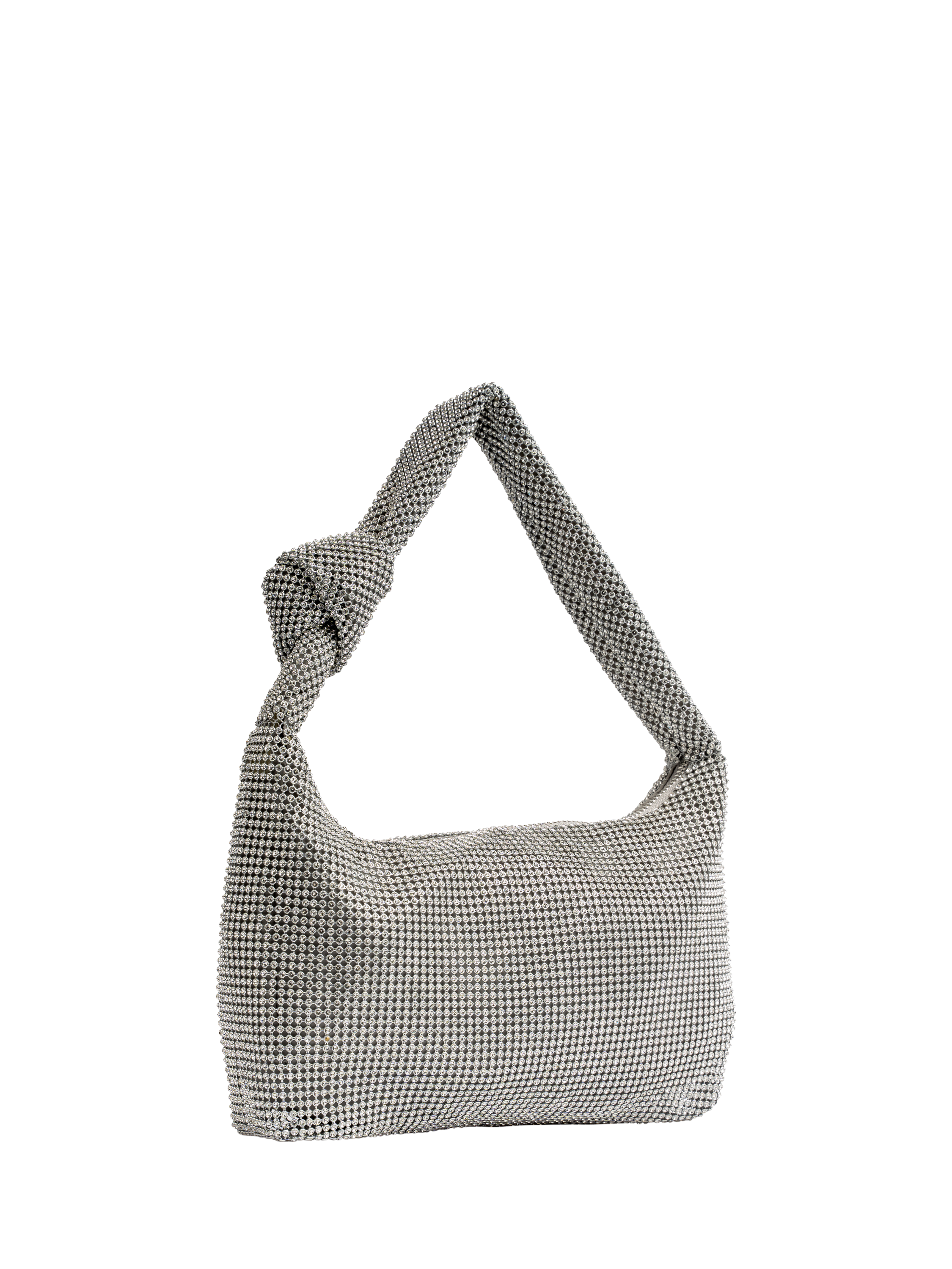 Product image 2 of 3, which shows Paradox London Danni Diamante Mesh Mini Shoulder Bag, Silver