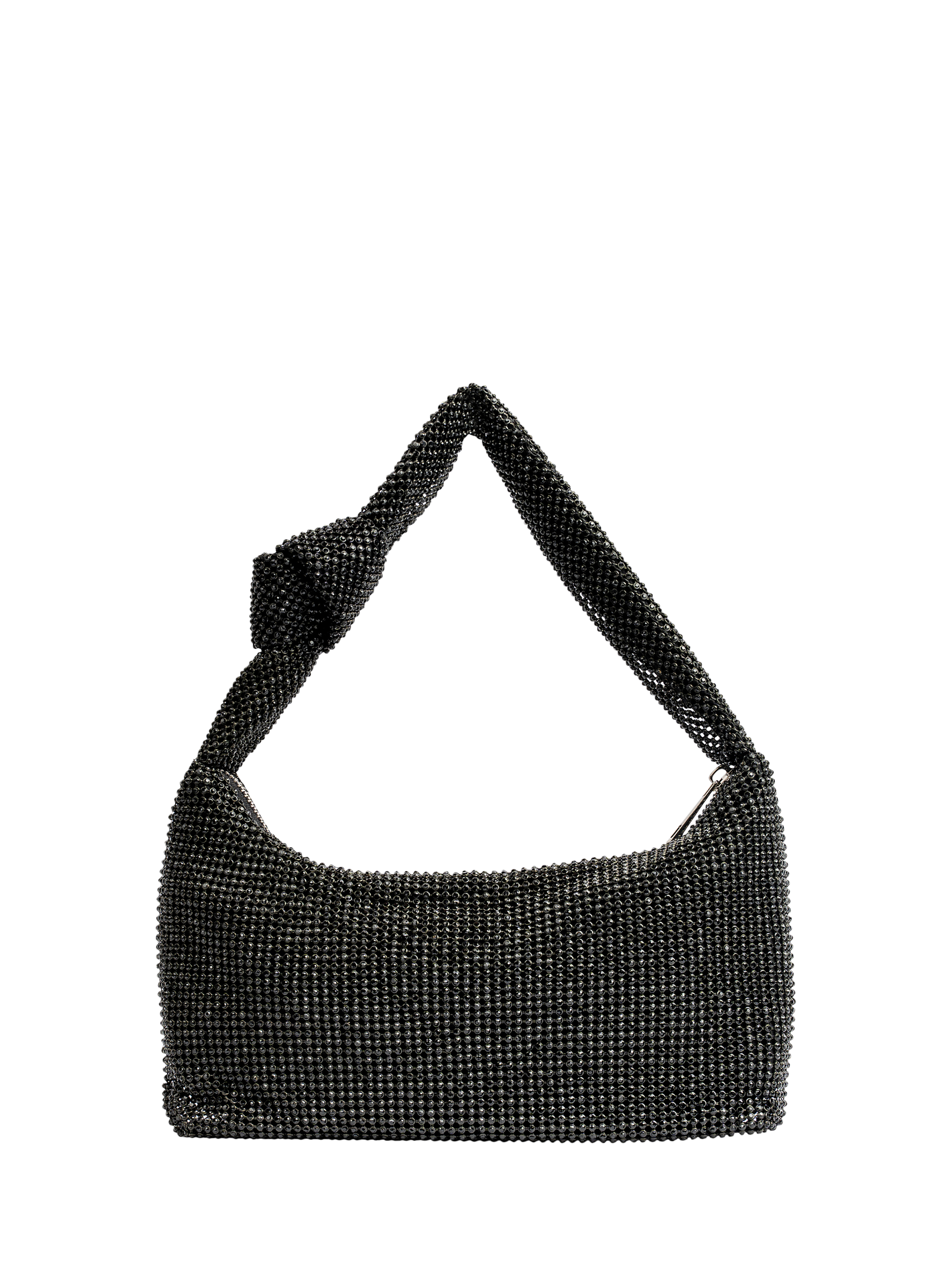 Product image 1 of 3, which shows Paradox London Danni Diamante Mesh Mini Shoulder Bag, Black, One Size