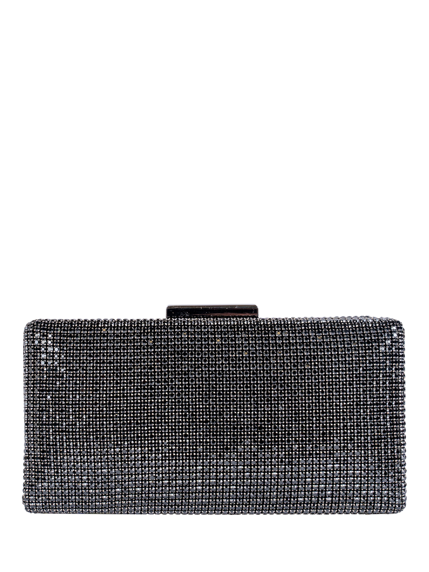 Product image 1 of 3, which shows Paradox London Debra Embellished Box Clutch Bag, Black