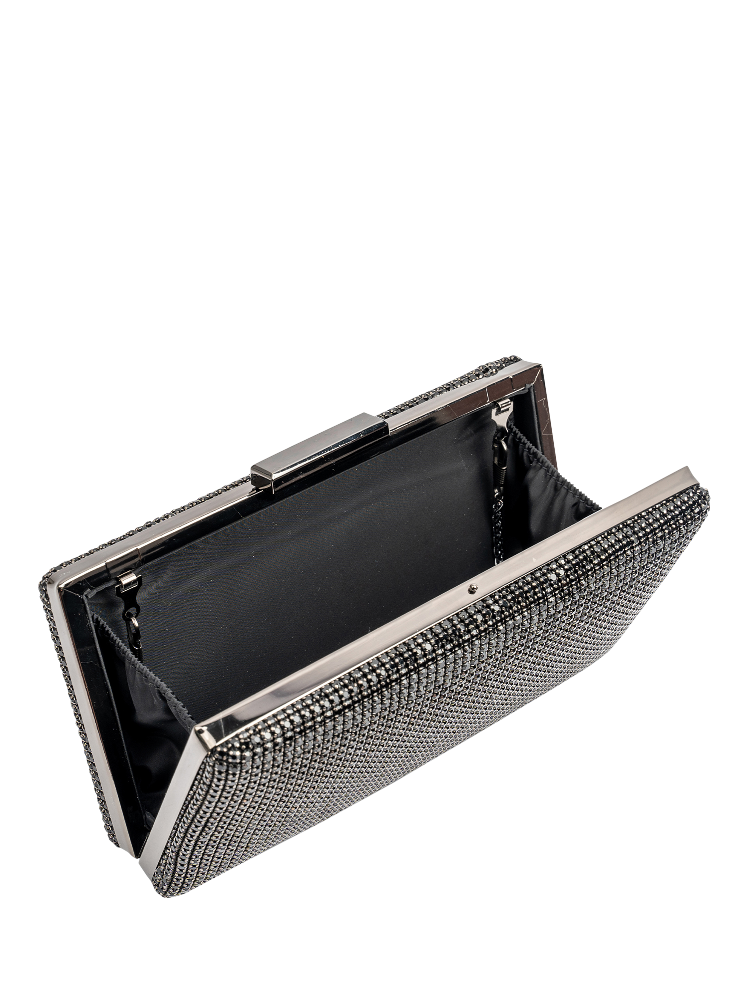 Product image 3 of 3, which shows Paradox London Debra Embellished Box Clutch Bag, Black