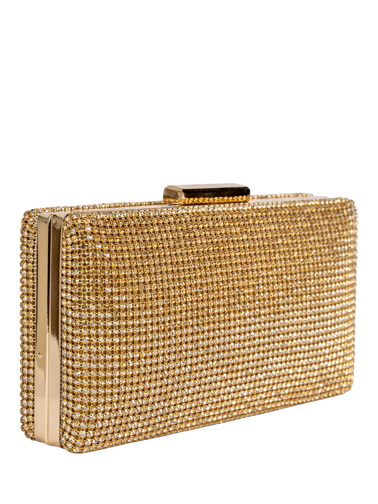 Product image 2 of 3, which shows Paradox London Debra Embellished Box Clutch Bag, Champagne