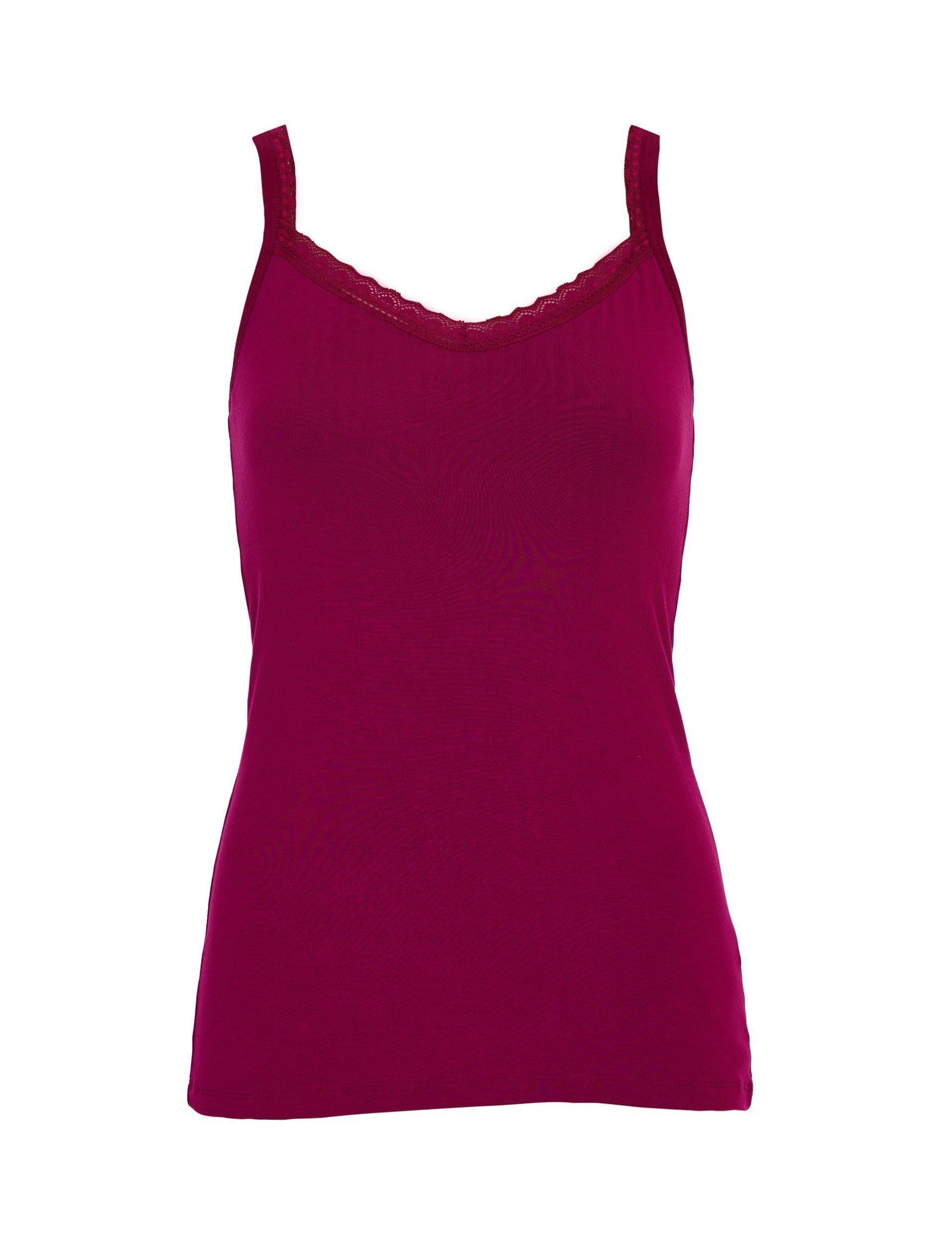Product image 3 of 3, which shows Cyberjammies Penelope Hidden Support Vest Top, Berry, 22
