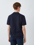 Kin Revere Collar Short Sleeve Pointelle Cotton Knit Shirt, Friar Brown