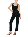 Good American Good Curved Straight Jeans, Black