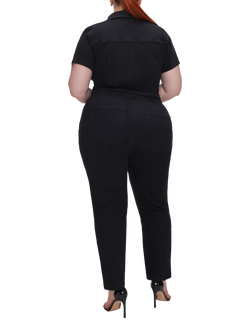 Good American Fit For Success Denim Jumpsuit, Black - view 2, Black