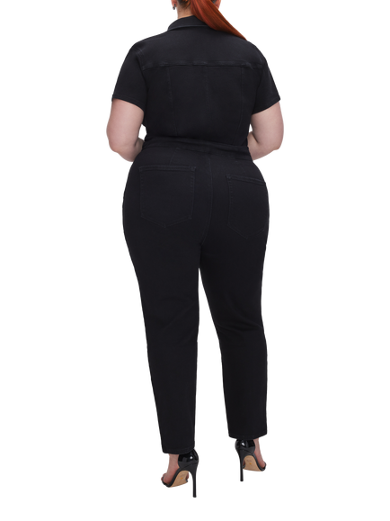 Good American Fit For Success Denim Jumpsuit, Black - view 2, Black