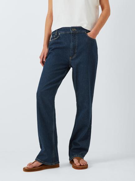AND/OR Sierra Organic Cotton Rich Slim Fit Flared Jeans, Blue Depths, Blue Depths