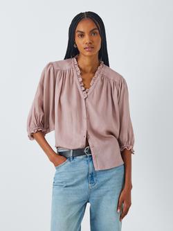 AND/OR Katya Ruffle Shirt, Deauville Mauve, Deauville Mauve