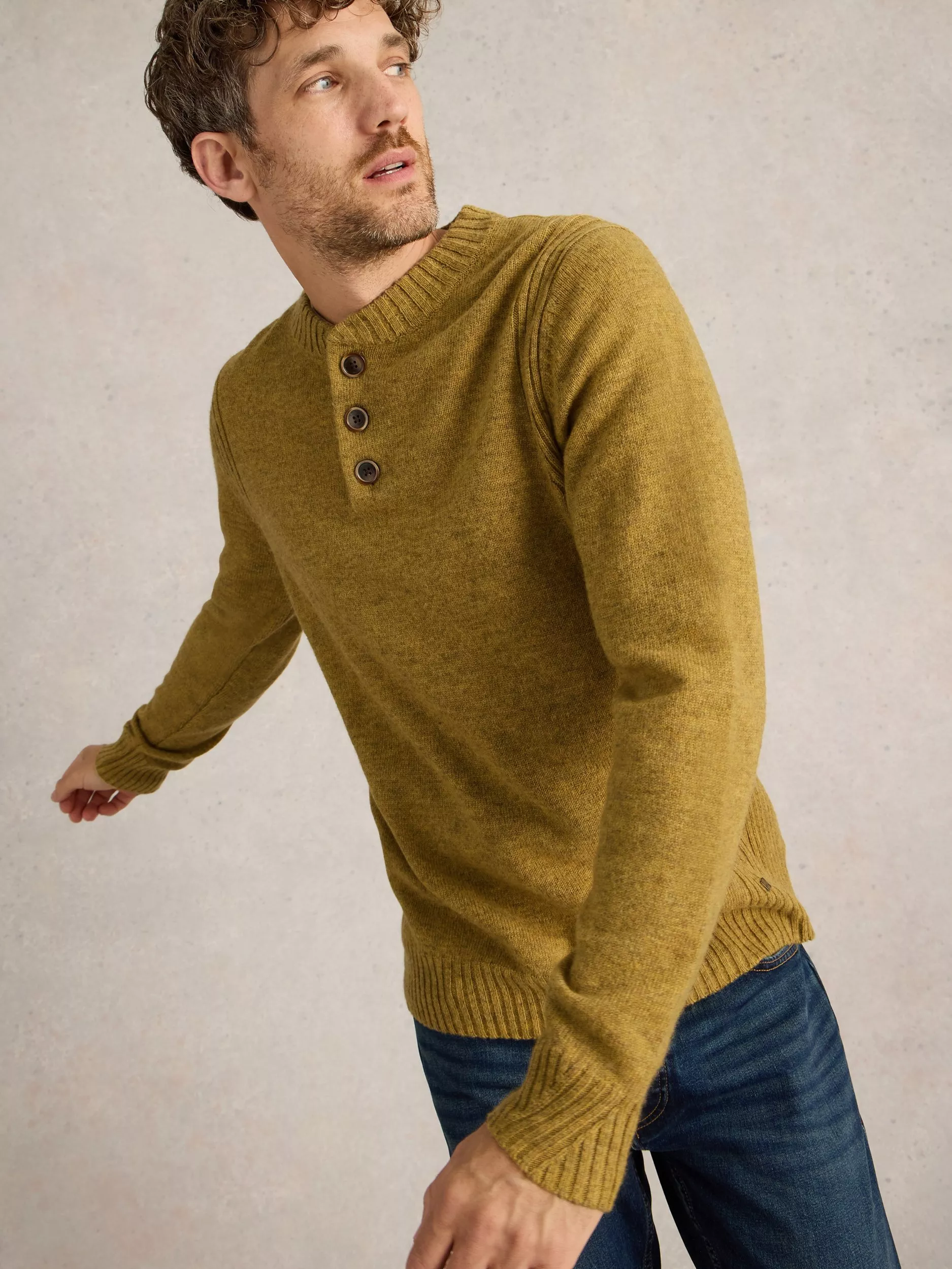 Mens mustard jumper best sale