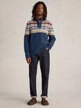 White Stuff Lewis Funnel Neck Fairisle Jumper, Navy Multi