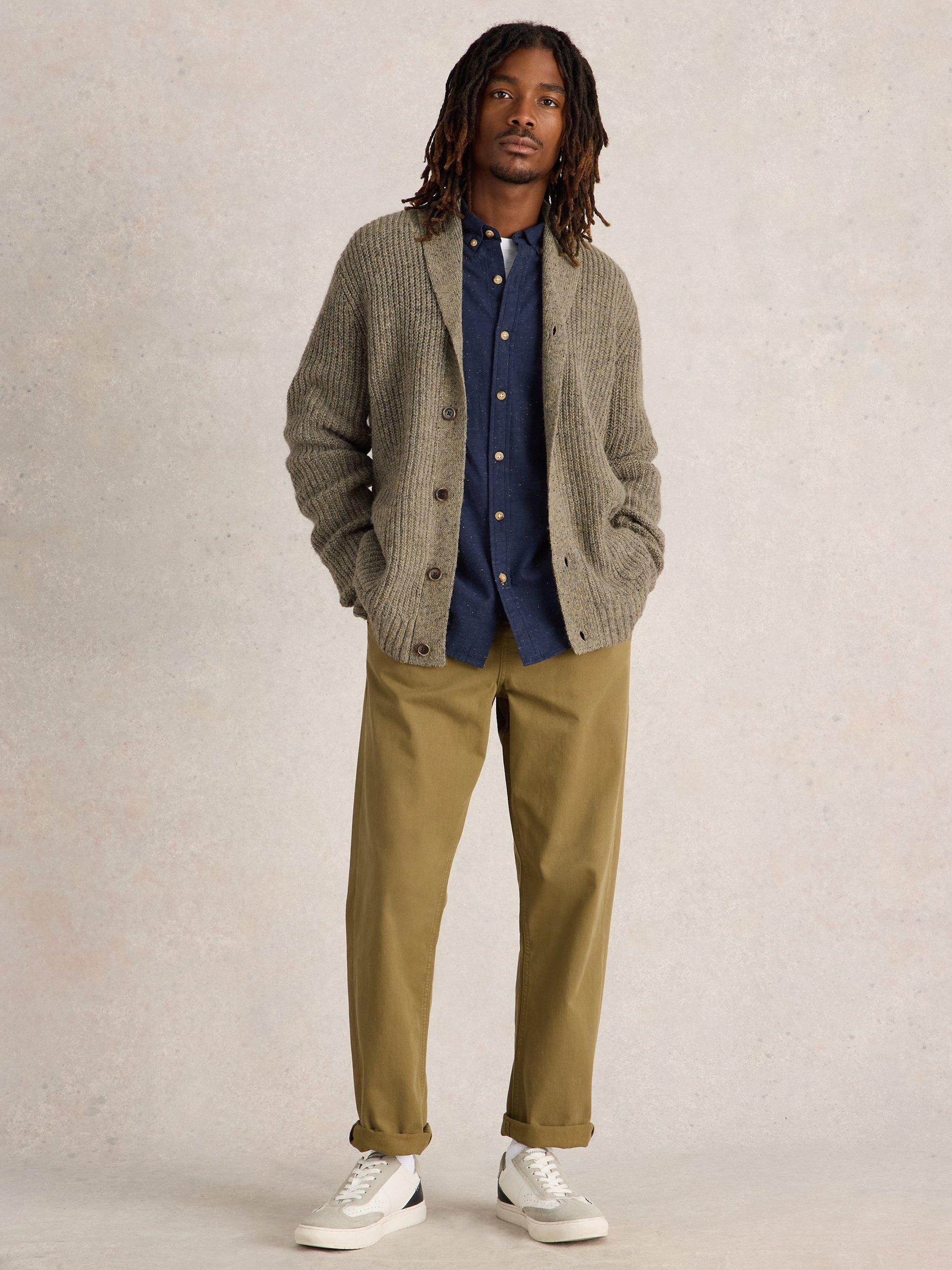White Stuff Wool Blend Shawl Neck Cardigan Nat Mlt