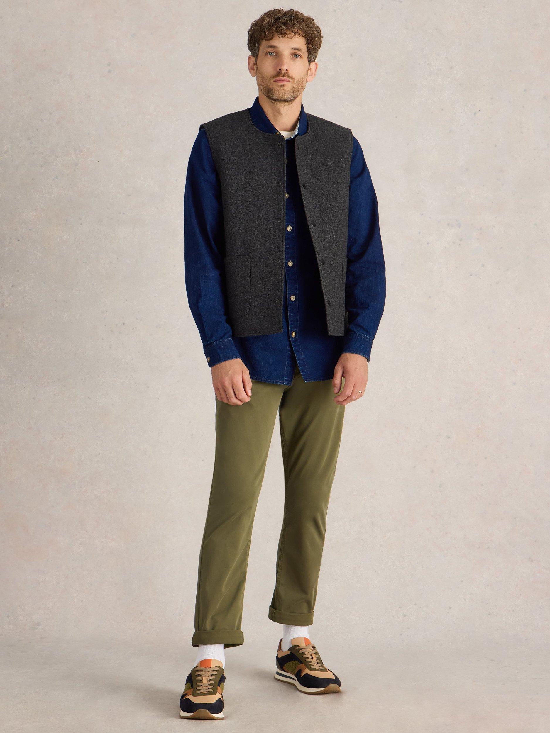 White Stuff McKay Wool Gilet, Charc Grey