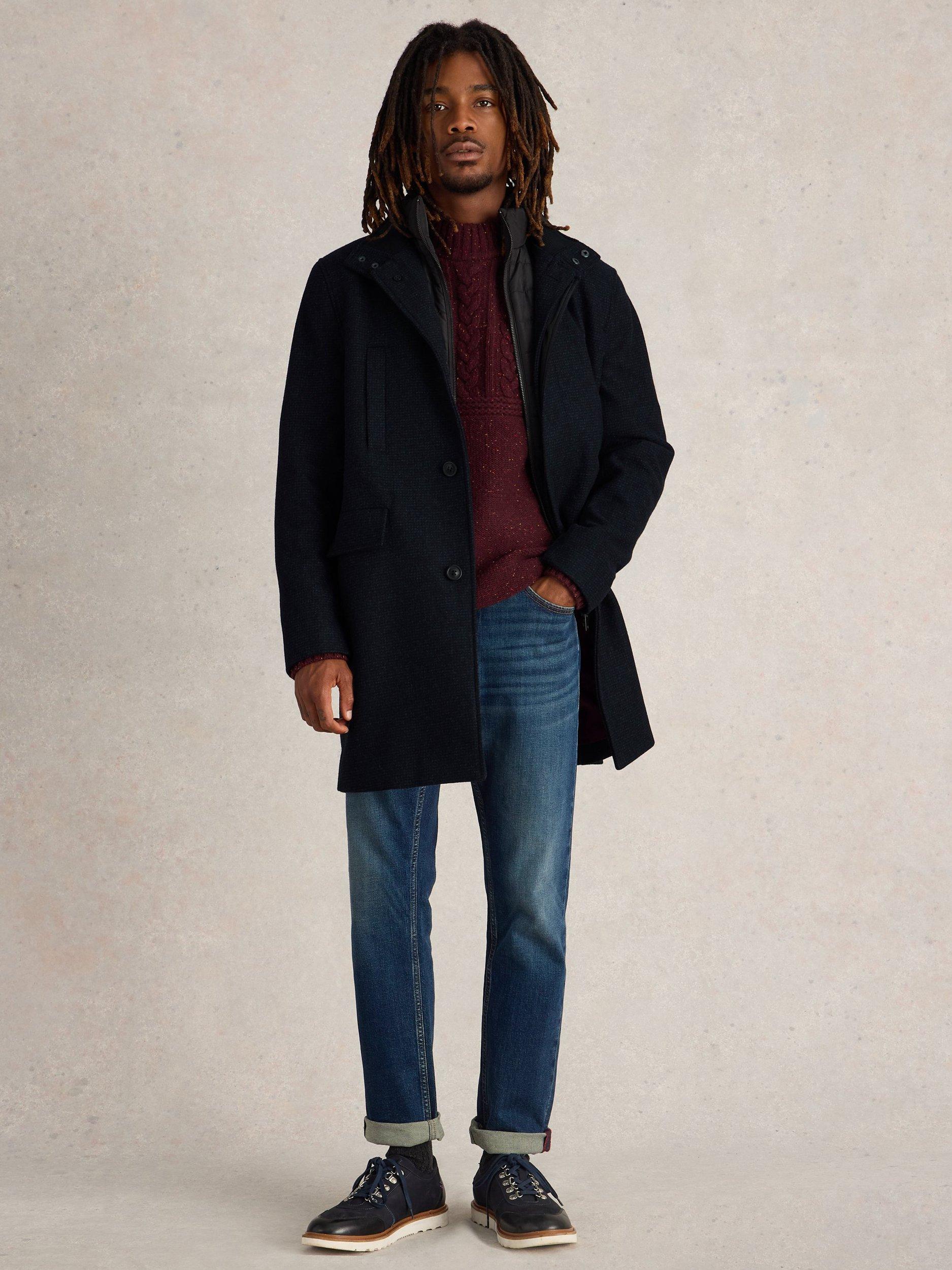 Dark navy overcoat hotsell