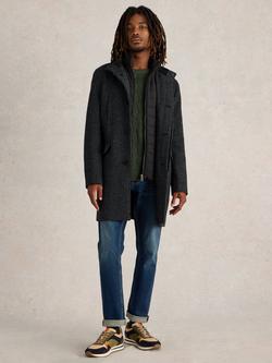 White Stuff Wool Blend Overcoat, Dk Grey, Dk Grey