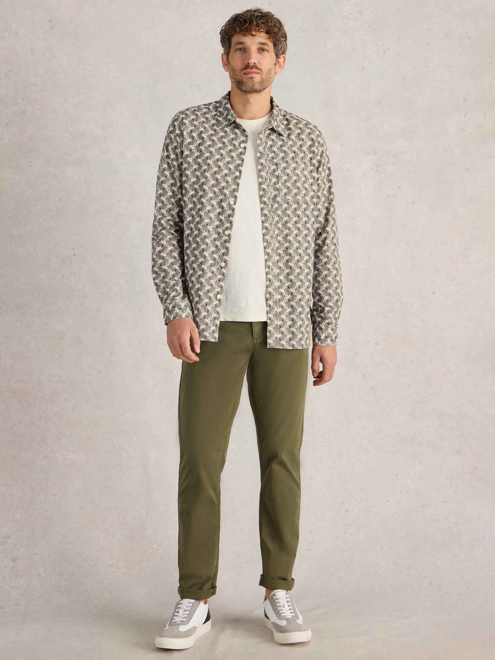 Product image 1 of 6, which shows White Stuff Bird Print Cotton Blend Shirt, Multi, XS