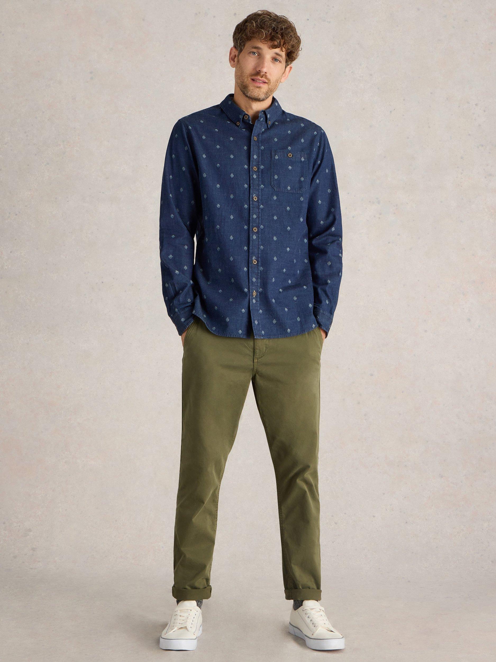 White Stuff Organic Cotton Denim Shirt, Indigo Blue