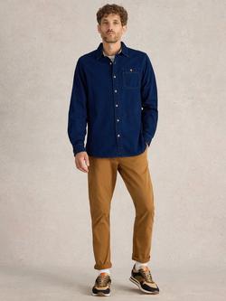 White Stuff Long Sleeve Denim Shirt, Mid Denim, Mid Denim