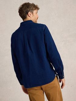 White Stuff Long Sleeve Denim Shirt, Mid Denim - view 2, Mid Denim