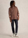 White Stuff Geo Print Corduroy Shirt, Dark Pink