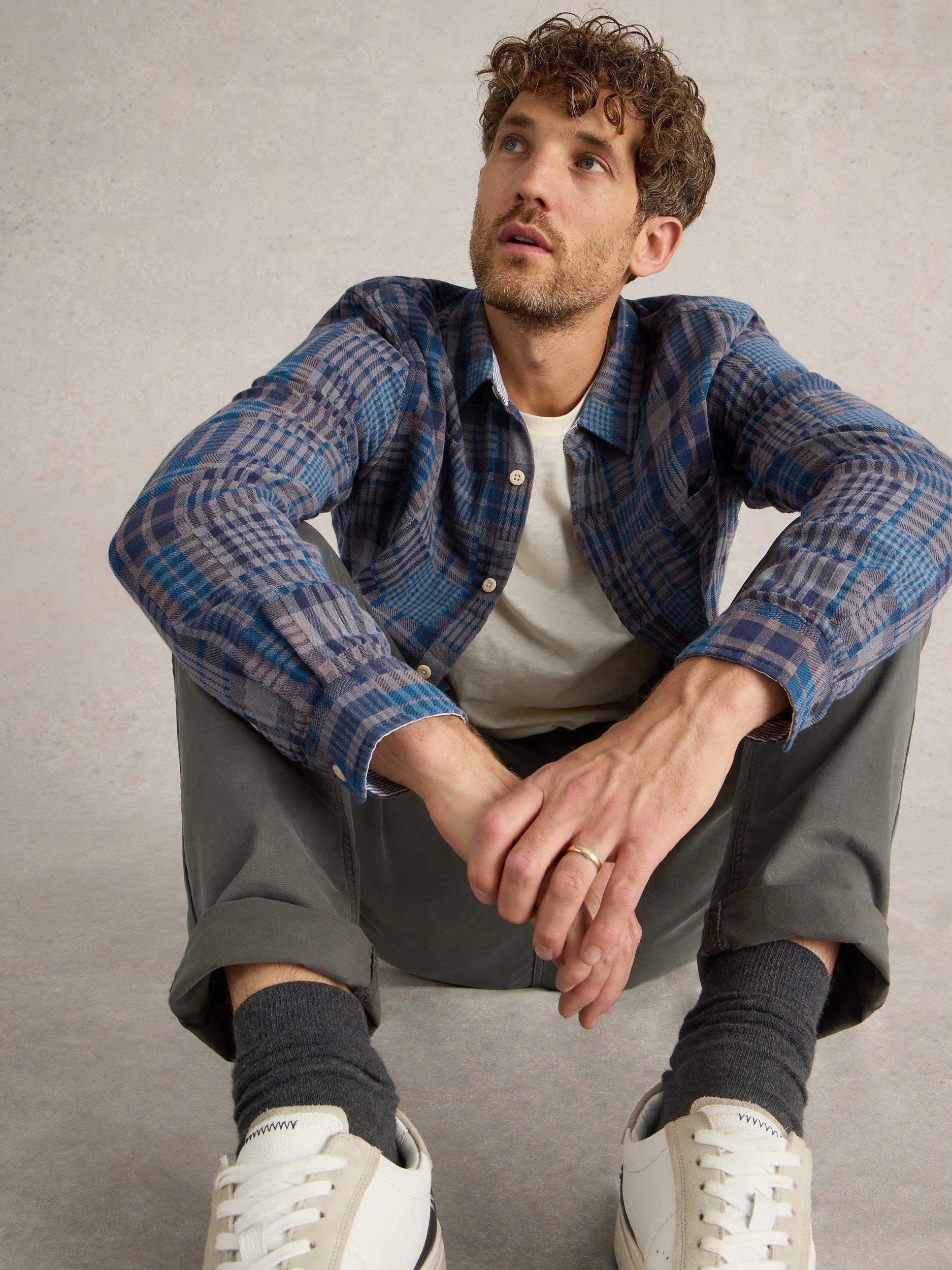 White Stuff Patchwork Shirt, Grey Mlt
