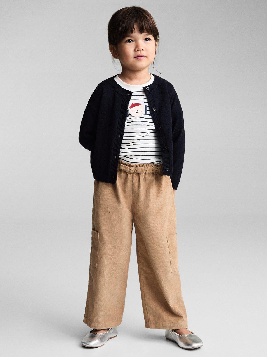 Product image 2 of 7, which shows Mango Kids' Sally Fine Knit Cardigan, Navy, 12-18 months