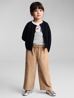 Mango Kids' Sally Fine Knit Cardigan - view 2, Navy