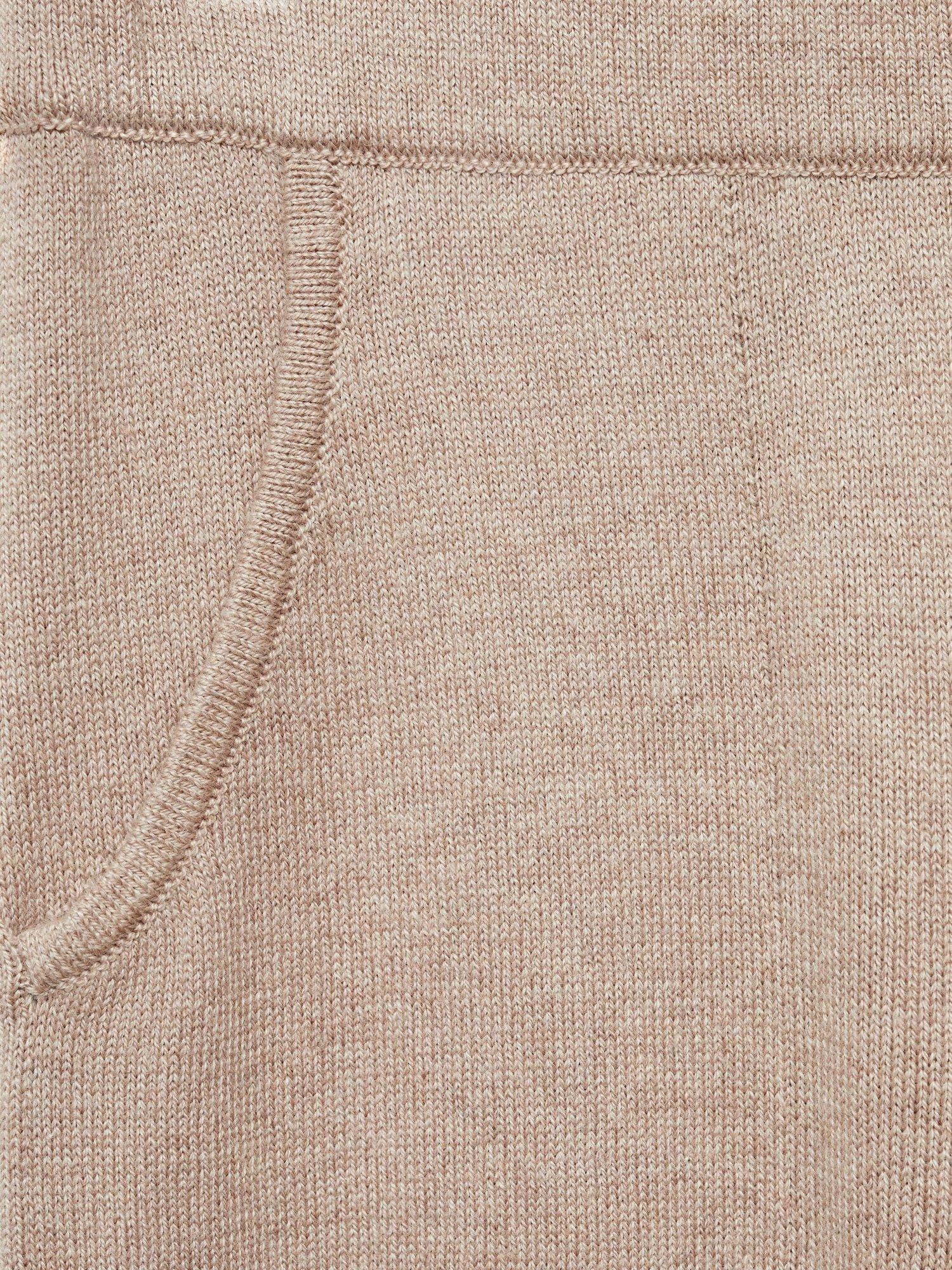 Product image 7 of 7, which shows Mango Kids' Megan Fine Knit Trousers, Beige, 5-6 years