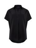 French Connection Crepe Recycled Popover Shirt, Blackout