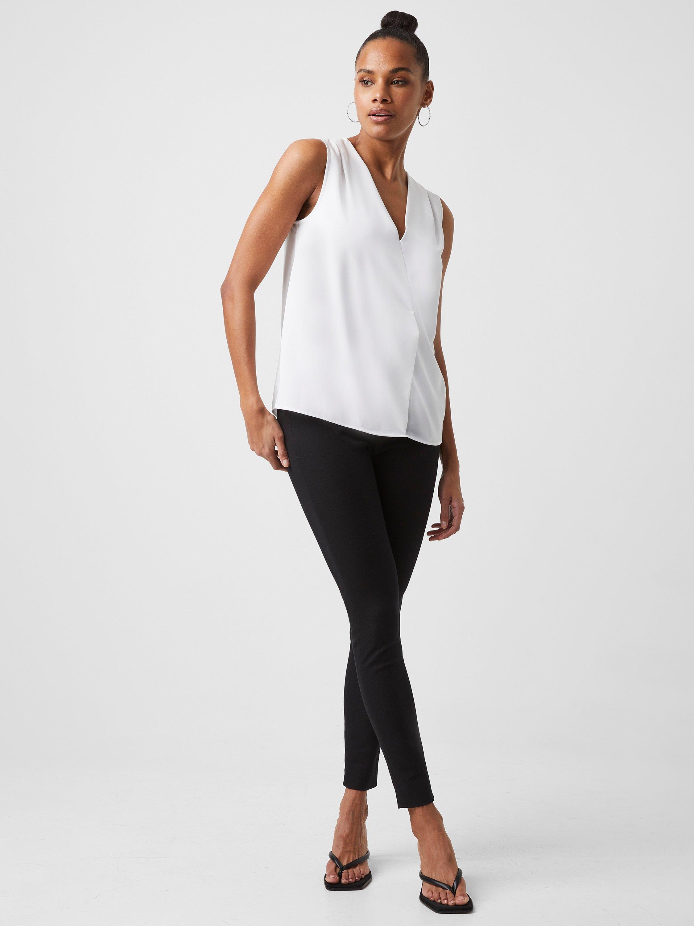 Product image 1 of 4, which shows French Connection Street Twill Skinny Trousers, Black, 10
