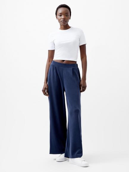 French Connection Wren Wide Leg Trousers, Midnight Blue