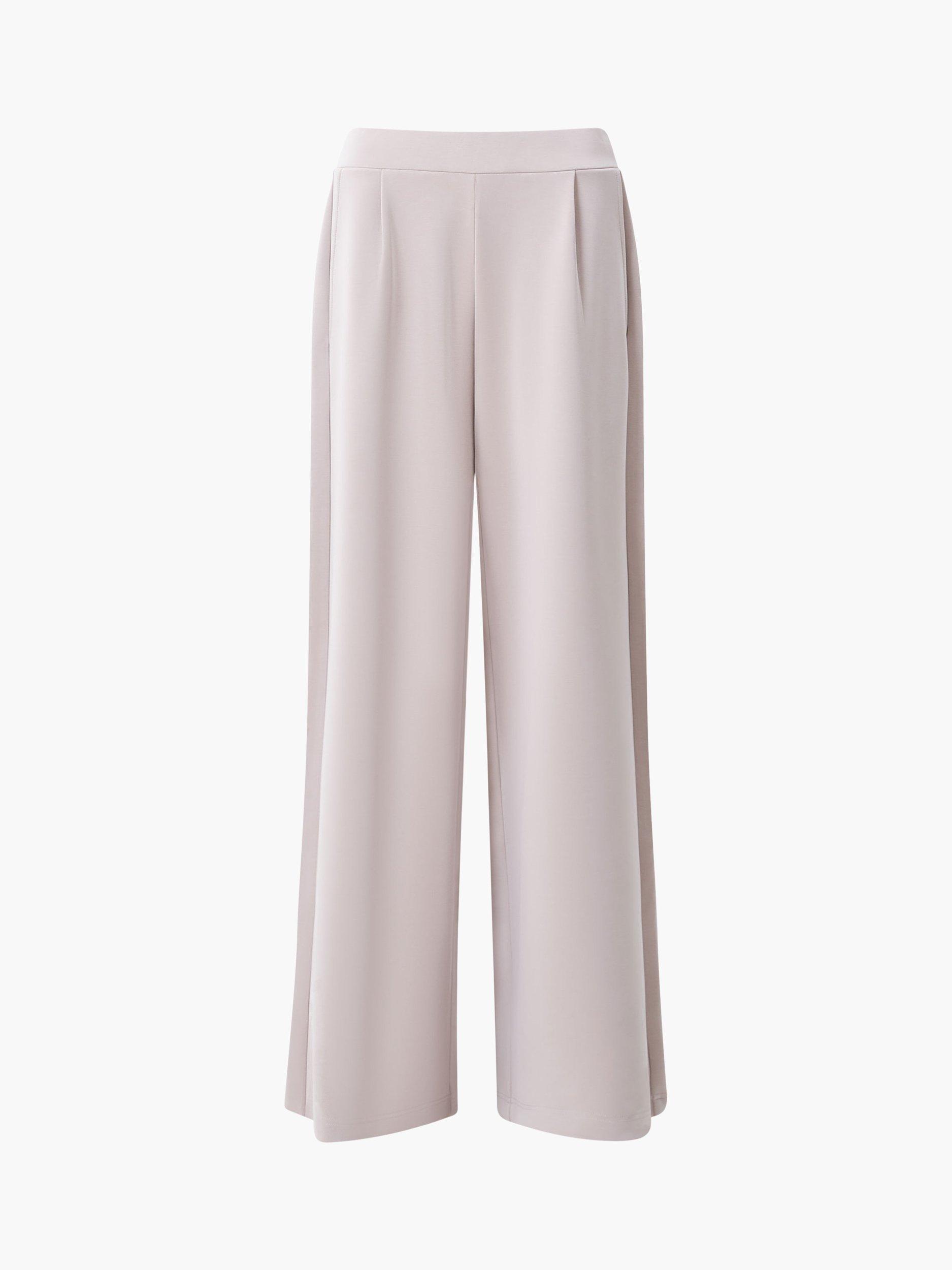 Product image 4 of 4, which shows French Connection Wren Wide Leg Trousers, Washed Macchiato, XS