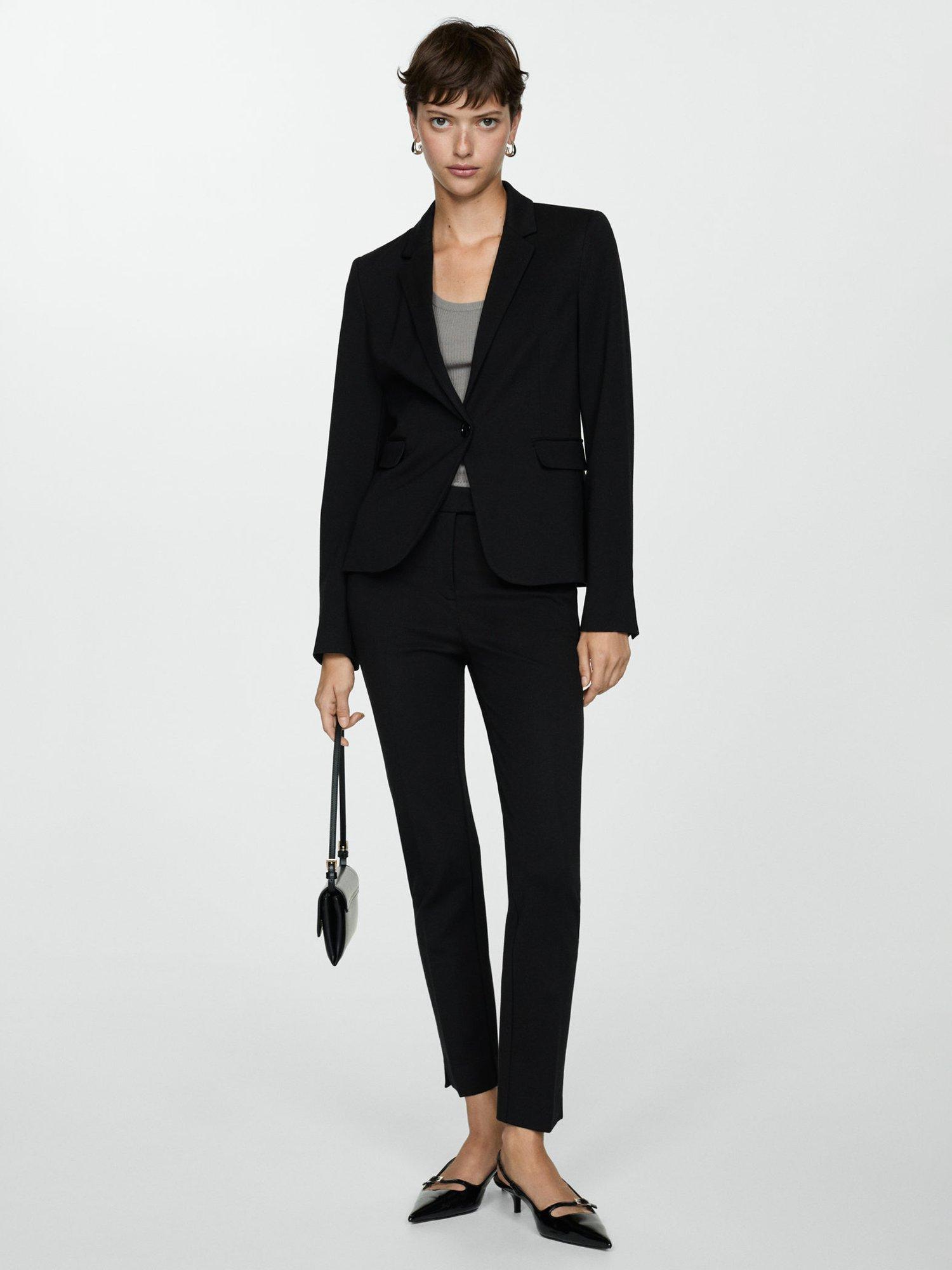 Product image 2 of 7, which shows Mango Paloma Pocket Suit Jacket, Black, 4