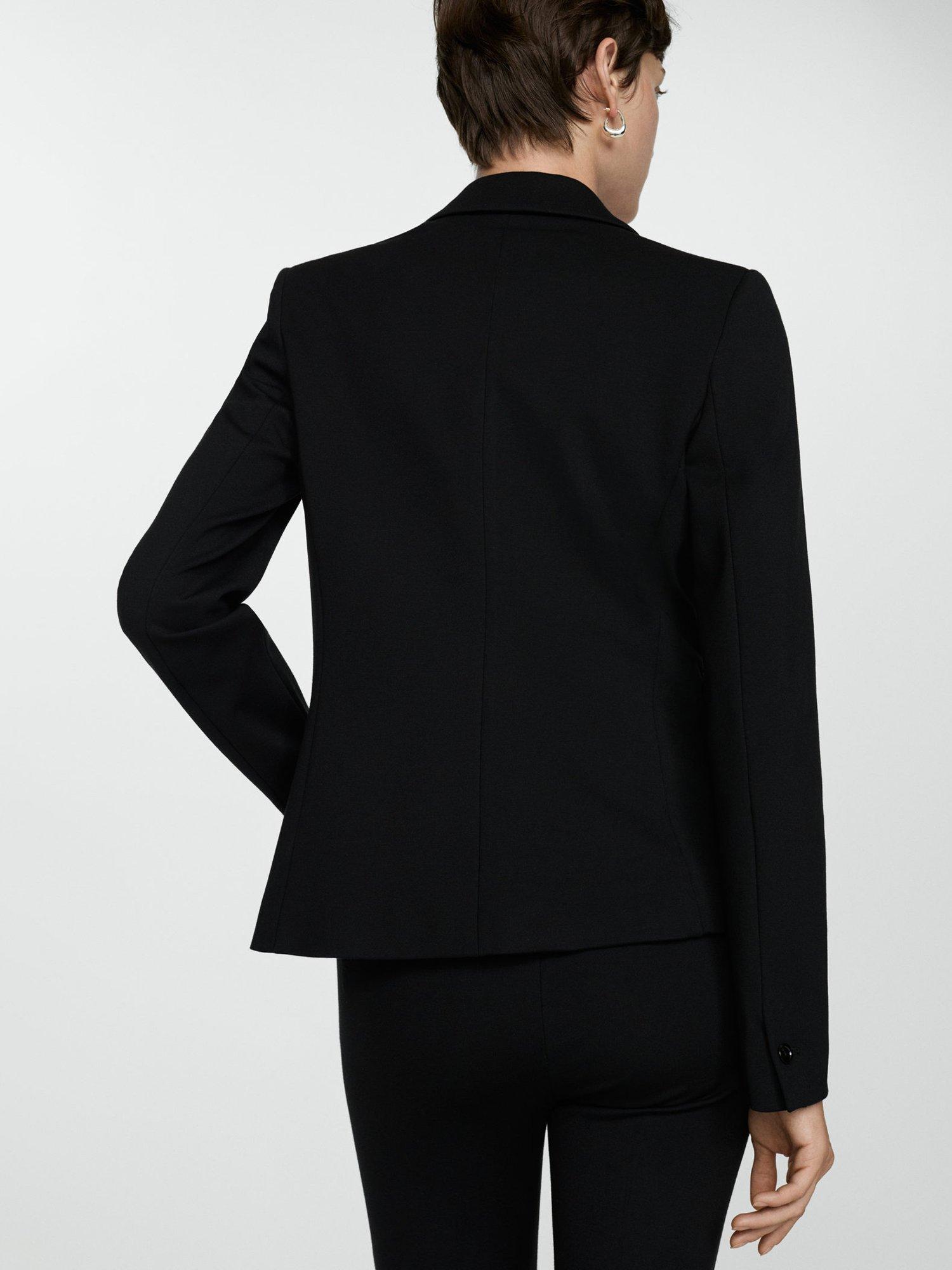 Product image 4 of 7, which shows Mango Paloma Pocket Suit Jacket, Black, 4